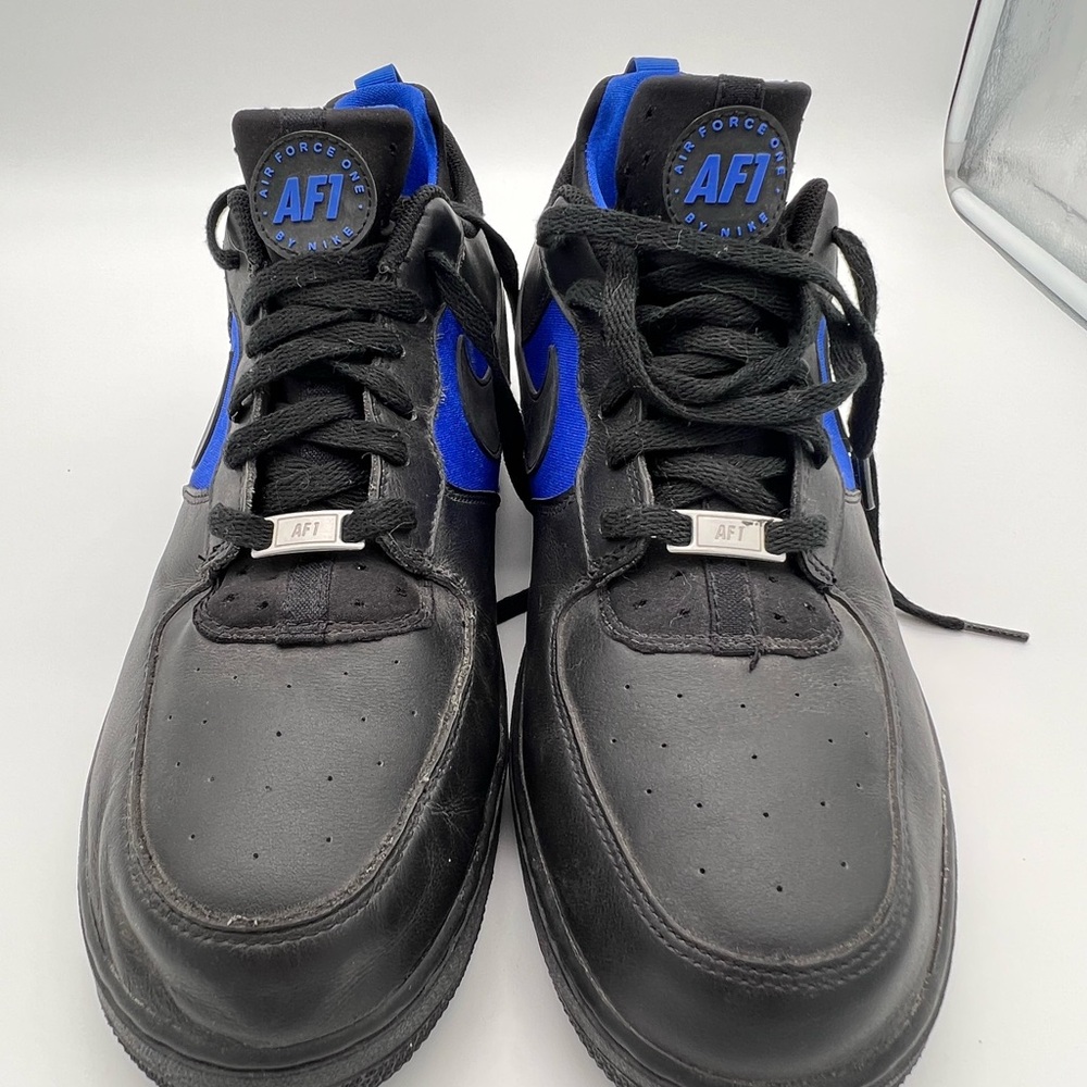 Nike Air Force 1 Sneakers - Black/Blue - Mens Size 13 - Picture 4 of 8